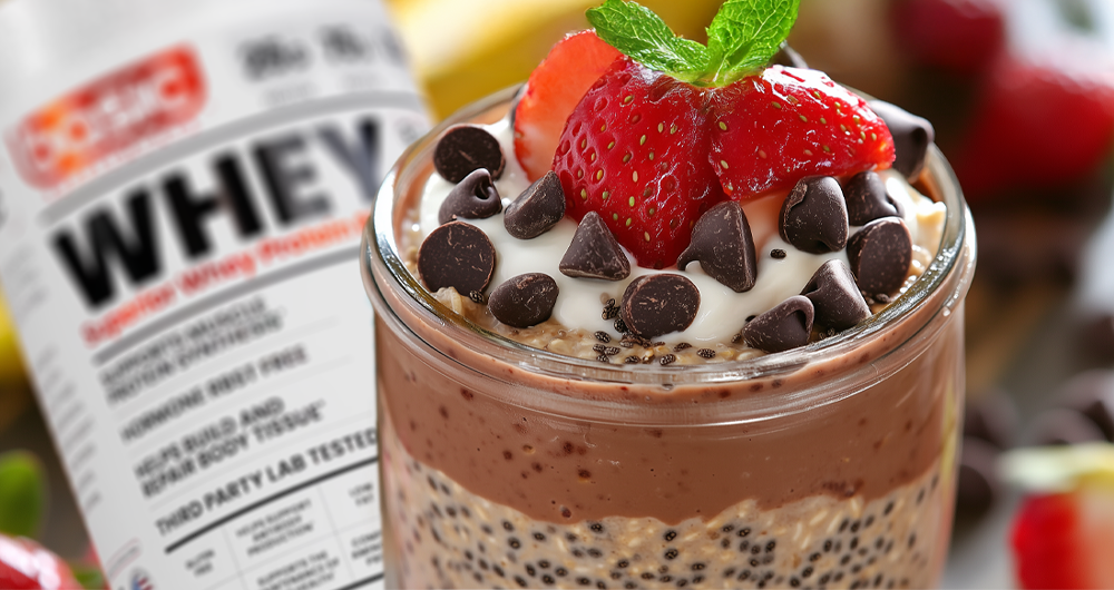 Basic Recipes: Chocolate Brownie Batter Protein Overnight Oats - Basic Supplements