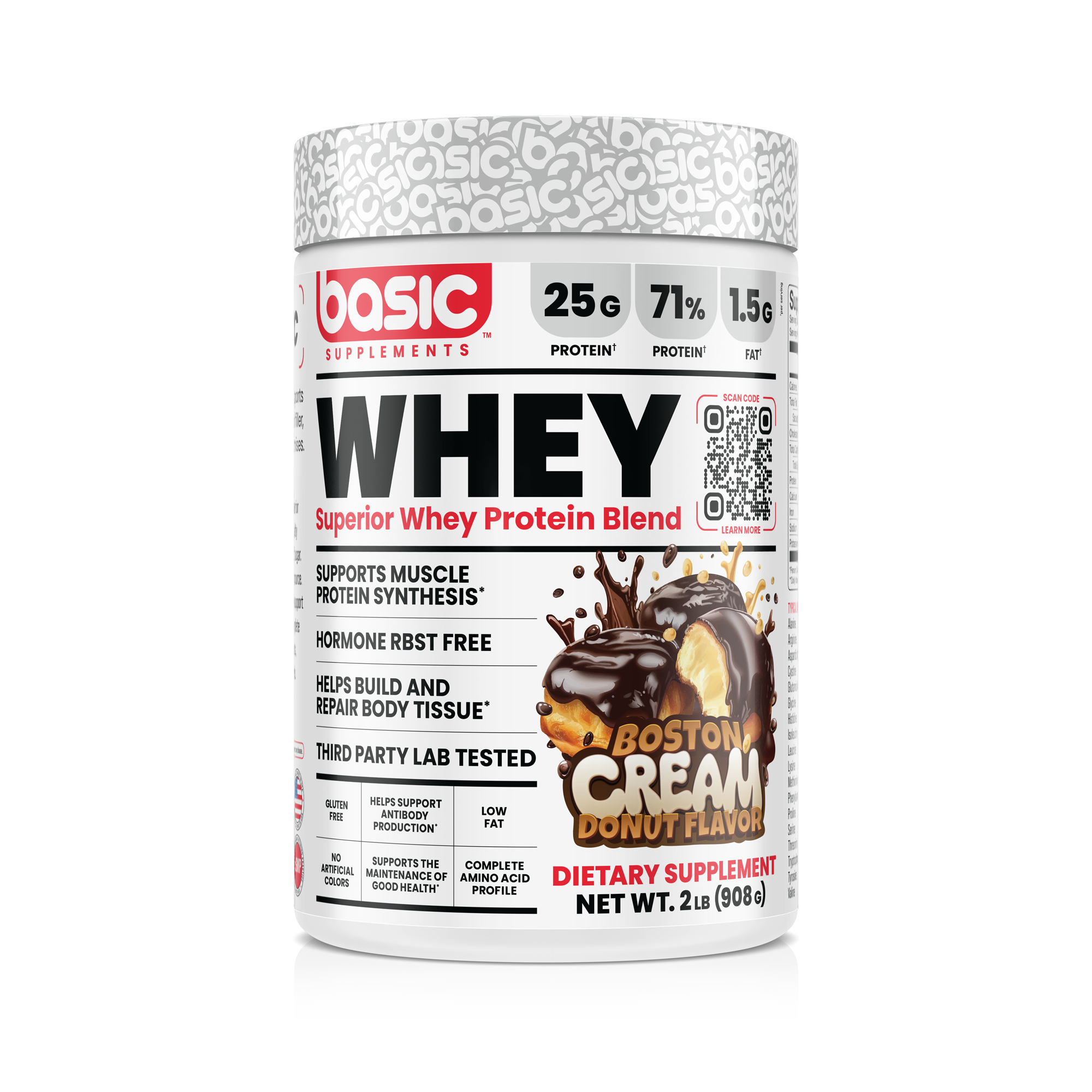 Whey Boston Cream Donut Flavor - Basic Supplements