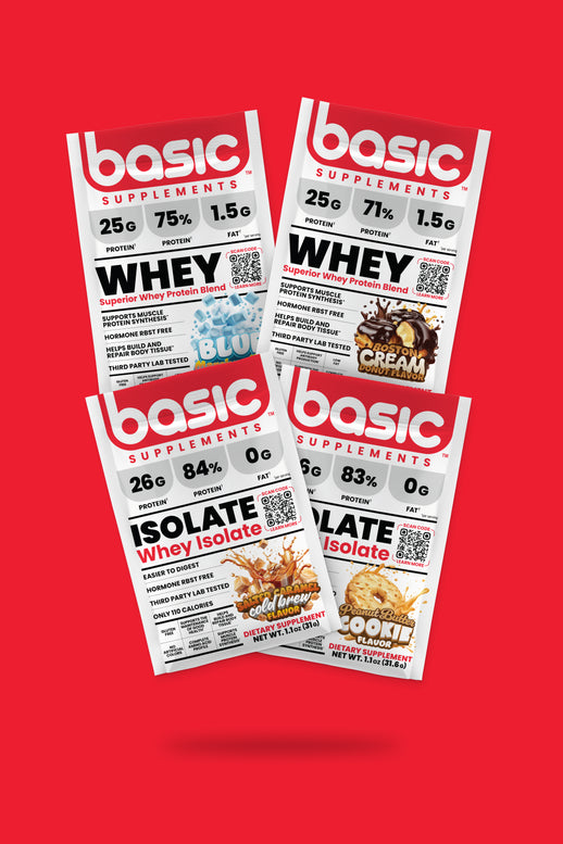 Get Free Whey & Isolate Protein Samples Today! | Basic Supplements